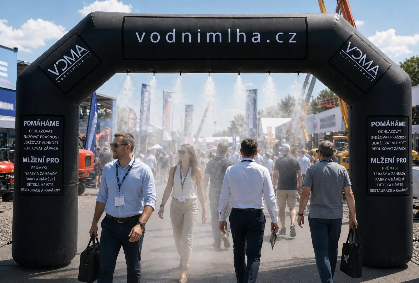 Mlžná brána na veletrhu